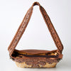 ADBG713 American Darling Handcrafted Hand Tooled Leather Hobo Bag with Hair-On Cowhide