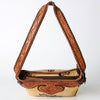 ADBG713 American Darling Handcrafted Hand Tooled Leather Hobo Bag with Hair-On Cowhide