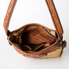ADBG713 American Darling Handcrafted Hand Tooled Leather Hobo Bag with Hair-On Cowhide