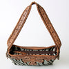 ADBG713 American Darling Handcrafted Hand Tooled Leather Hobo Bag with Hair-On Cowhide