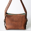 ADBG713 American Darling Handcrafted Hand Tooled Leather Hobo Bag with Hair-On Cowhide