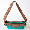 ADBG713 American Darling Handcrafted Hand Tooled Leather Hobo Bag with Hair-On Cowhide