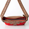 ADBG713 American Darling Handcrafted Hand Tooled Leather Hobo Bag with Hair-On Cowhide