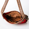 ADBG713 American Darling Handcrafted Hand Tooled Leather Hobo Bag with Hair-On Cowhide