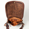 ADBGA207 American Darling Hand Tooled Saddle Blanket Fringed Leather Cross body Bag