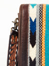 ADBGA207 American Darling Hand Tooled Saddle Blanket Fringed Leather Cross body Bag