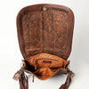 ADBGA207 American Darling Hand Tooled Saddle Blanket Fringed Leather Cross body Bag