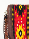 ADBGA207 American Darling Hand Tooled Saddle Blanket Fringed Leather Cross body Bag