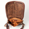 ADBGA207 American Darling Hand Tooled Saddle Blanket Fringed Leather Cross body Bag