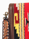 ADBGA207 American Darling Hand Tooled Saddle Blanket Fringed Leather Cross body Bag