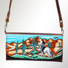 ADBGM112 Hand-Painted Leather Crossbody Clutch - Western Design by American Darling