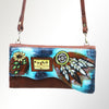 ADBGM179 Handcrafted Western Tooled Leather Crossbody with Artistic Rodeo Design