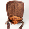 ADBGA207 American Darling Hand Tooled Saddle Blanket Fringed Leather Cross body Bag