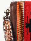ADBGA207 American Darling Hand Tooled Saddle Blanket Fringed Leather Cross body Bag