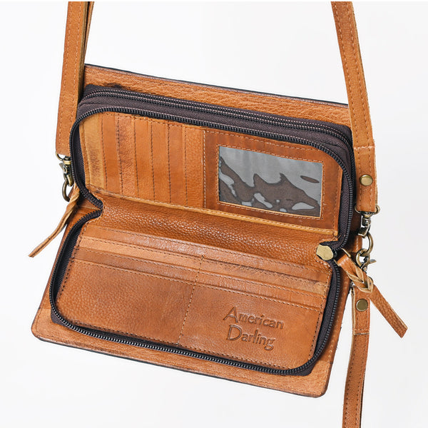 ADBGM169 Hand-Painted Leather Crossbody Purse - Multiple Western Scene