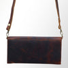 ADBGM112 Hand-Painted Leather Crossbody Clutch - Western Design