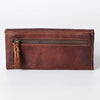 LC-ADBGZ404 Western Hand-Tooled Leather Women Wallet - Sunflower Floral Design