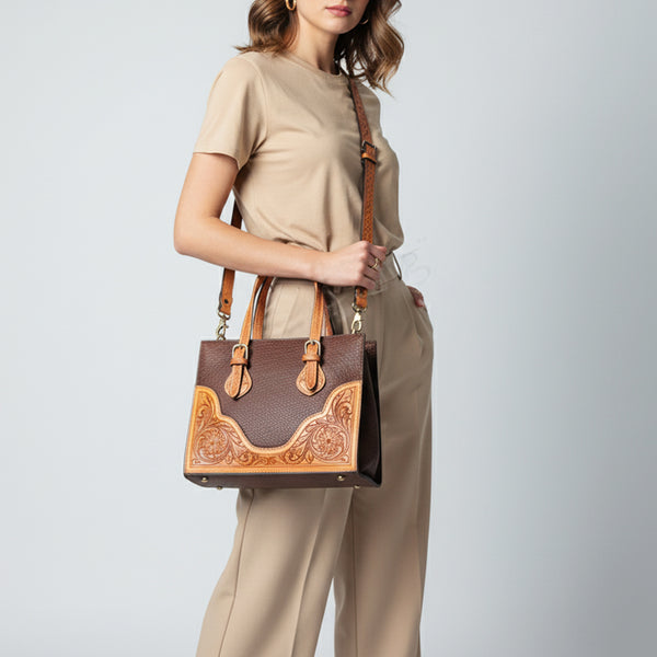 LC-ADBGZ461A Tote Genuine Western Leather Women Bag