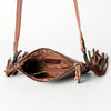 ADBG766 American Darling Western Leather Crossbody Bag - Crocodile Embossed Handcrafted Purse