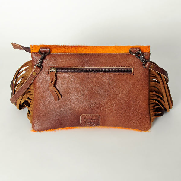 ADBG501 American Darling Small Cross body Bag - Hair-On Cowhide Hand Tooled Floral Leather