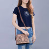 ADBG769 American Darling Hand Tooled Western Leather Crossbody - Floral Carved Full Grain Leather