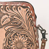 ADBG769 American Darling Hand Tooled Western Leather Crossbody - Floral Carved Full Grain Leather
