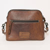ADBG769 American Darling Hand Tooled Western Leather Crossbody - Floral Carved Full Grain Leather