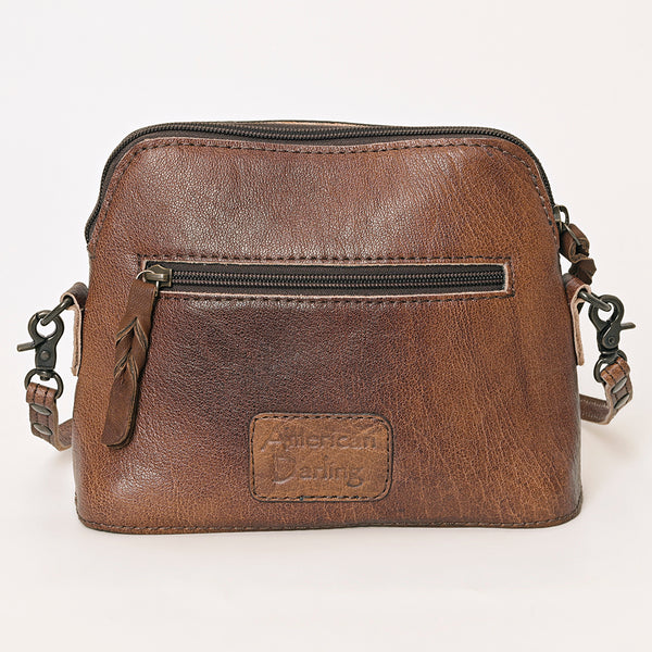 ADBG769 American Darling Hand Tooled Western Leather Crossbody - Floral Carved Full Grain Leather