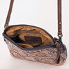 ADBG769 American Darling Hand Tooled Western Leather Crossbody - Floral Carved Full Grain Leather