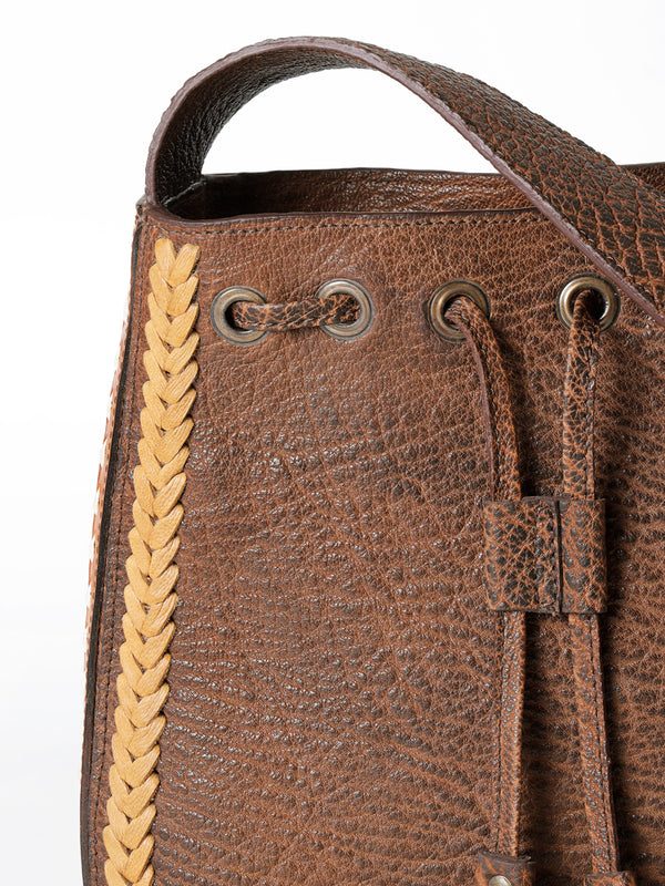 LC-ADBGZ485 Bucket Genuine Western Leather Women Bag