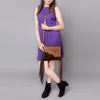 LC-ADBGZ279A Tooled Leather Flap Bag - Hair-On Hide Western Crossbody with Fringe