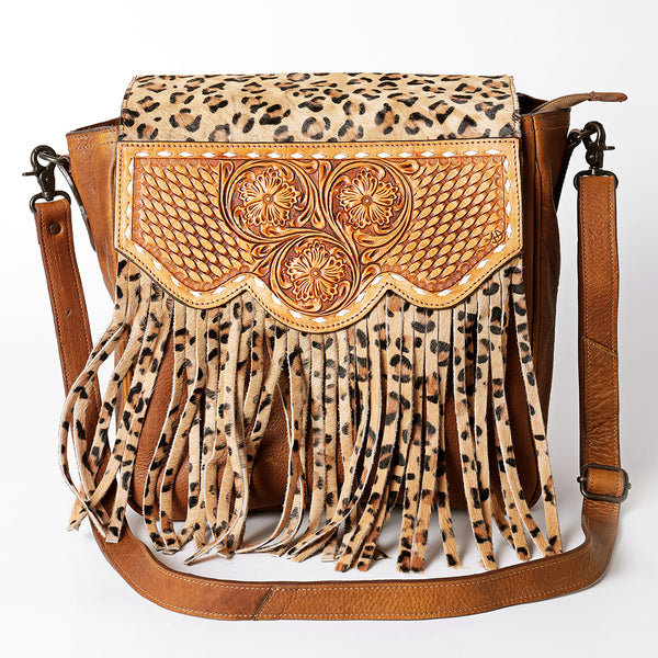 LC-ADBGZ457B Messenger Genuine Western Leather Women Bag Sage