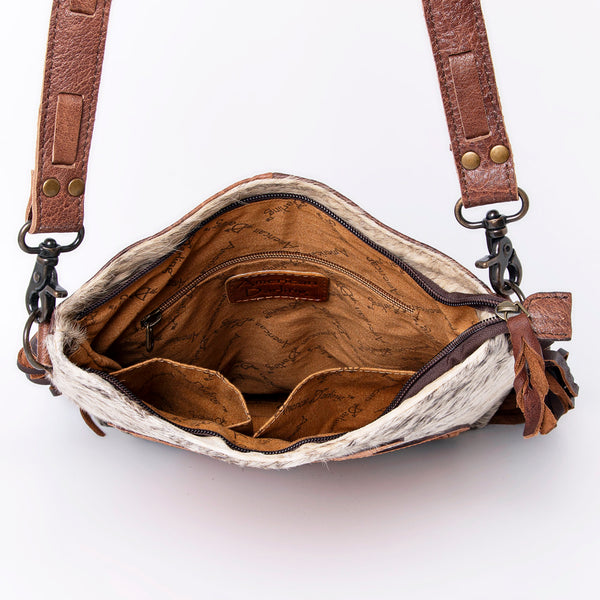 ADBG719 American Darling Western Leather Large Cross body Bag Hair-On Cowhide Fringed Purse