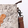 ADBG719 American Darling Western Leather Large Cross body Bag Hair-On Cowhide Fringed Purse