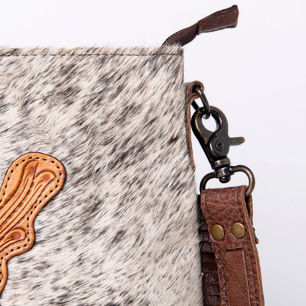 ADBG719 American Darling Western Leather Large Cross body Bag Hair-On Cowhide Fringed Purse