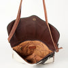 ADBGD149 American Darling Western Leather Cross body Bag - Hand Tooled Floral & Hair on Hide