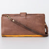 ADBGM113 Hand-Painted Leather Crossbody - Rodeo & Floral Design