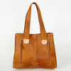 ADBGA210 American Darling Floral Tooled Leather Cowhide Studded Shoulder Bag