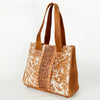 ADBGA210 American Darling Floral Tooled Leather Cowhide Studded Shoulder Bag
