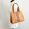 ADBGA210 American Darling Floral Tooled Leather Cowhide Studded Shoulder Bag