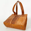 ADBGA210 American Darling Floral Tooled Leather Cowhide Studded Shoulder Bag