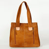 ADBGA210 American Darling Floral Tooled Leather Cowhide Studded Shoulder Bag