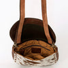 ADBGA211 American Darling Messenger Bag-Floral Hand Tooled Leather & Hair-On Hide