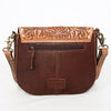 ADBGA211 American Darling Messenger Bag-Floral Hand Tooled Leather & Hair-On Hide