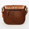 ADBGA211 American Darling Messenger Bag-Floral Hand Tooled Leather & Hair-On Hide