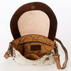 ADBGA211 American Darling Messenger Bag-Floral Hand Tooled Leather & Hair-On Hide