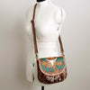 ADBGA211 American Darling Messenger Bag-Floral Hand Tooled Leather & Hair-On Hide