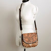 ADBGA211 American Darling Messenger Bag-Floral Hand Tooled Leather & Hair-On Hide