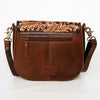 ADBGA211 American Darling Messenger Bag-Floral Hand Tooled Leather & Hair-On Hide