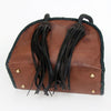 ADBGD152 American Darling Western Leather Tote Bag - Handcrafted Fringed Braided Leather Purse